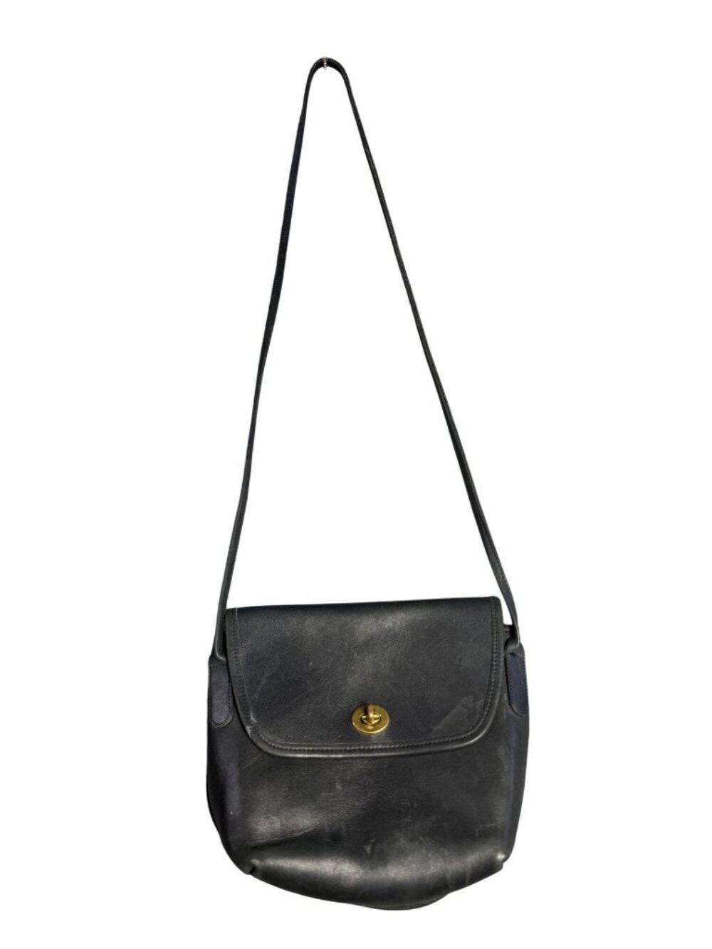 Coach 9919 Vintage Quincy Bag Shoulder Bag Turnlock Leather Black Made in USA